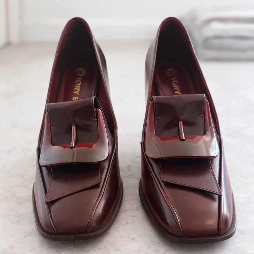 Tory Burch - Patent Leather Buckle Heels / Wild Berry size 9 - Women